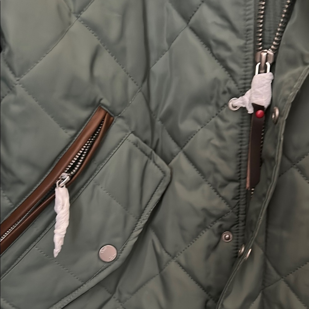 NWT Robert Graham Olive Quilted Men's Puffer Jacket - Picture 5 of 10